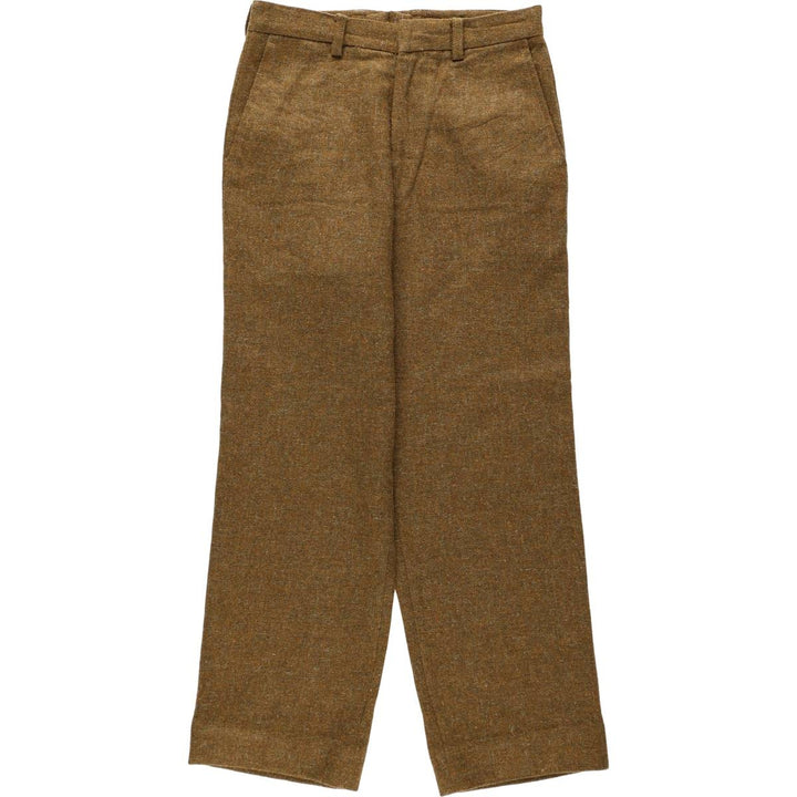Women's wool slacks, size L (equivalent to W28), vintage. unclear Khaki type brown Vintage Second Hand