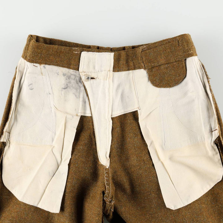 Women's wool slacks, size L (equivalent to W28), vintage. unclear Khaki type brown Vintage Second Hand