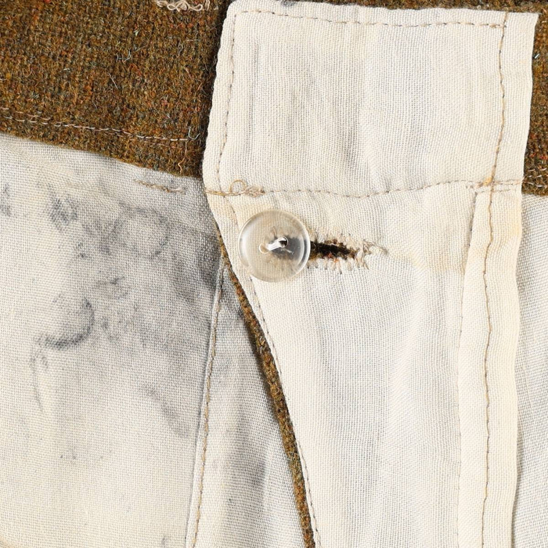 Women's wool slacks, size L (equivalent to W28), vintage. unclear Khaki type brown Vintage Second Hand