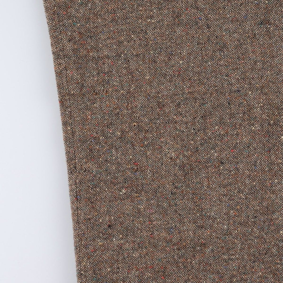 The Villager One-Pleat Wool Slacks, Made in USA, Women's Size L (equivalent to W28), Vintage wool brown type Vintage Second Hand