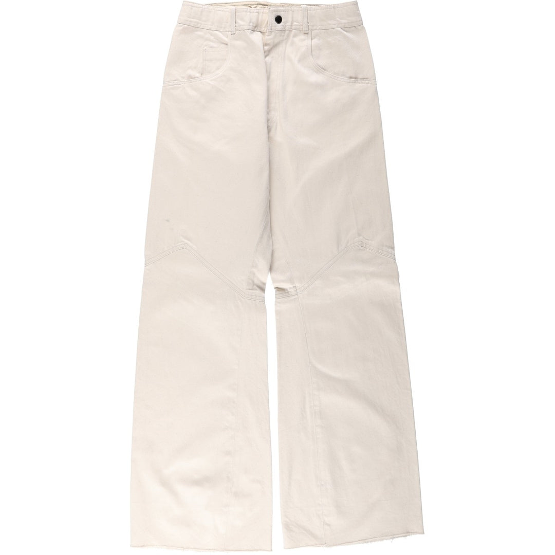 Vintage 60s-70'S SYSSER flared denim pants, women's size L (equivalent to W28). unclear ivory Vintage Second Hand