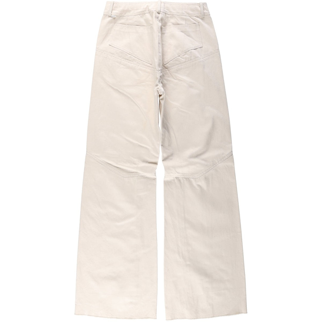 Vintage 60s-70'S SYSSER flared denim pants, women's size L (equivalent to W28). unclear ivory Vintage Second Hand