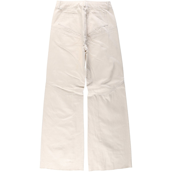 Vintage 60s-70'S SYSSER flared denim pants, women's size L (equivalent to W28). unclear ivory Vintage Second Hand