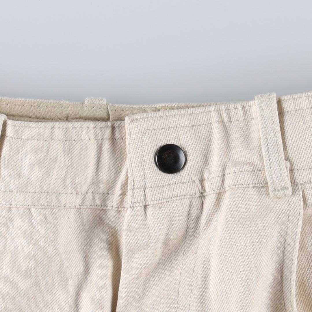 Vintage 60s-70'S SYSSER flared denim pants, women's size L (equivalent to W28). unclear ivory Vintage Second Hand