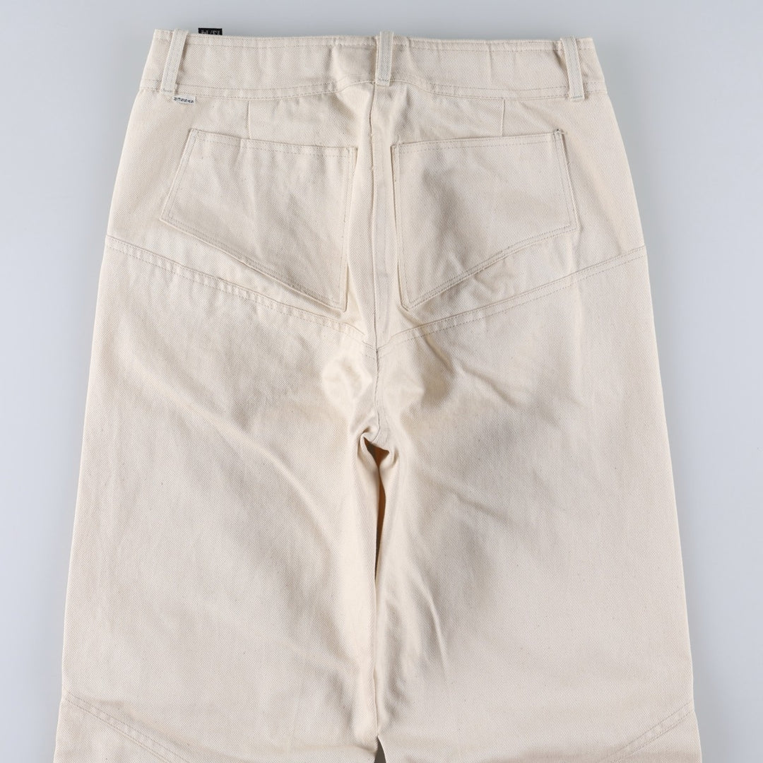 Vintage 60s-70'S SYSSER flared denim pants, women's size L (equivalent to W28). unclear ivory Vintage Second Hand