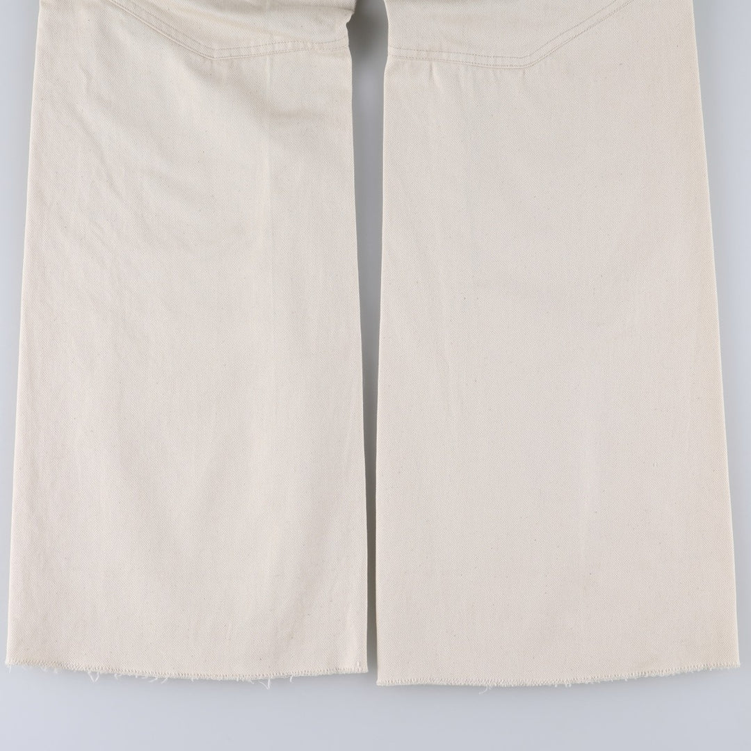 Vintage 60s-70'S SYSSER flared denim pants, women's size L (equivalent to W28). unclear ivory Vintage Second Hand