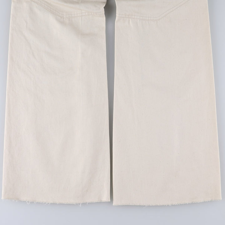 Vintage 60s-70'S SYSSER flared denim pants, women's size L (equivalent to W28). unclear ivory Vintage Second Hand