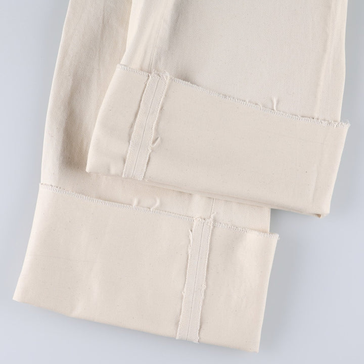 Vintage 60s-70'S SYSSER flared denim pants, women's size L (equivalent to W28). unclear ivory Vintage Second Hand