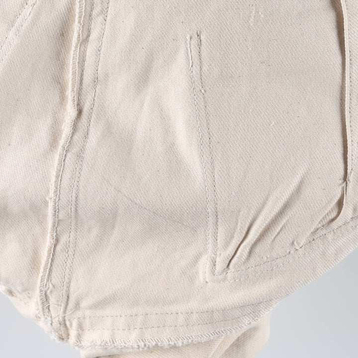 Vintage 60s-70'S SYSSER flared denim pants, women's size L (equivalent to W28). unclear ivory Vintage Second Hand