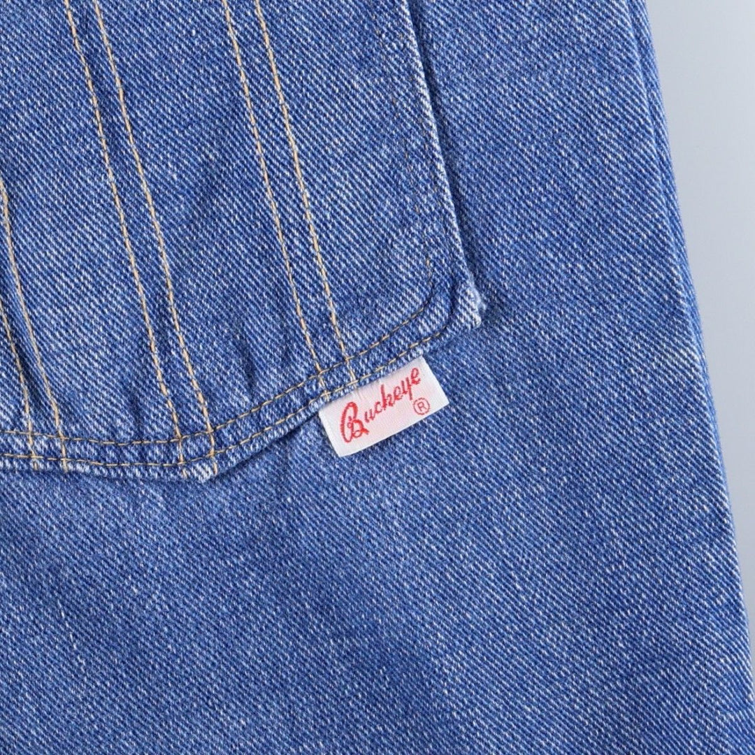 60s-70'S BUCKEYE Flare Cut Denim Pants, Women's XL (W33 equivalent), Vintage cotton blue type Vintage Second Hand