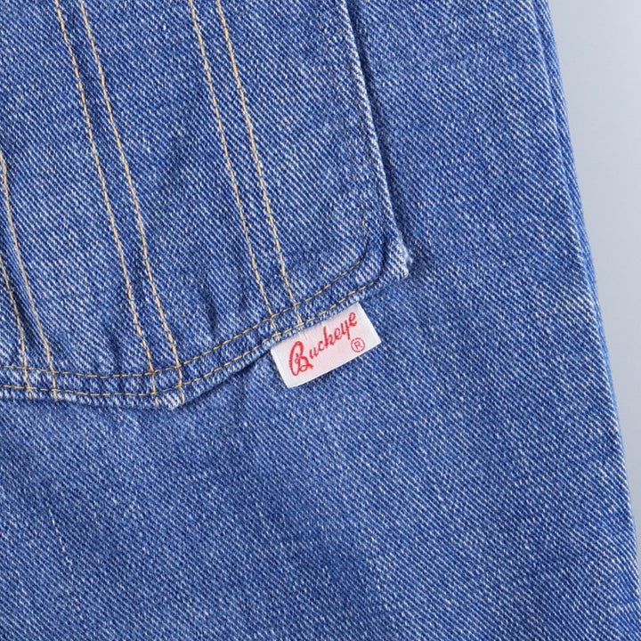 60s-70'S BUCKEYE Flare Cut Denim Pants, Women's XL (W33 equivalent), Vintage cotton blue type Vintage Second Hand