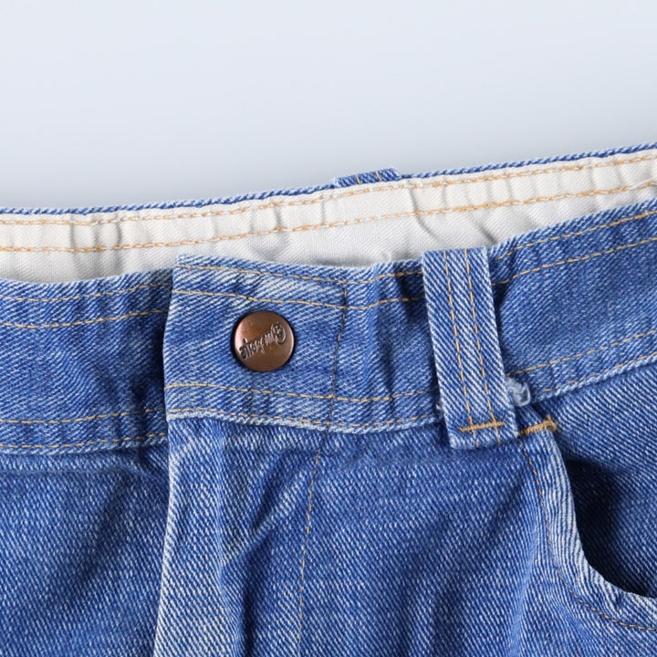 60s-70'S BUCKEYE Flare Cut Denim Pants, Women's XL (W33 equivalent), Vintage cotton blue type Vintage Second Hand