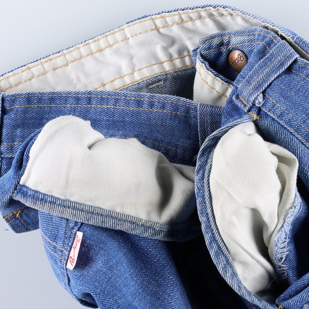 60s-70'S BUCKEYE Flare Cut Denim Pants, Women's XL (W33 equivalent), Vintage cotton blue type Vintage Second Hand