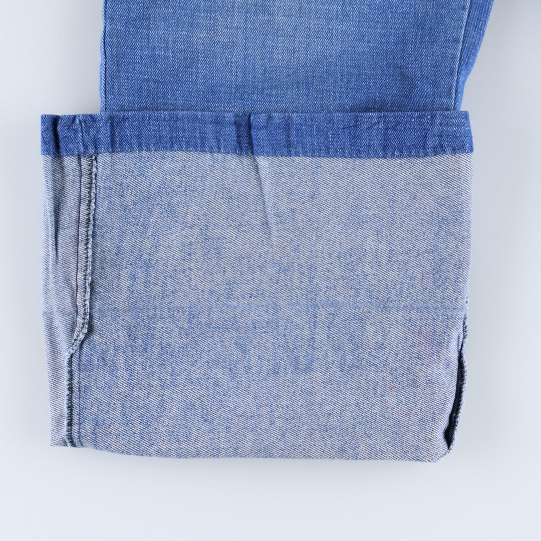 60s-70'S BUCKEYE Flare Cut Denim Pants, Women's XL (W33 equivalent), Vintage cotton blue type Vintage Second Hand