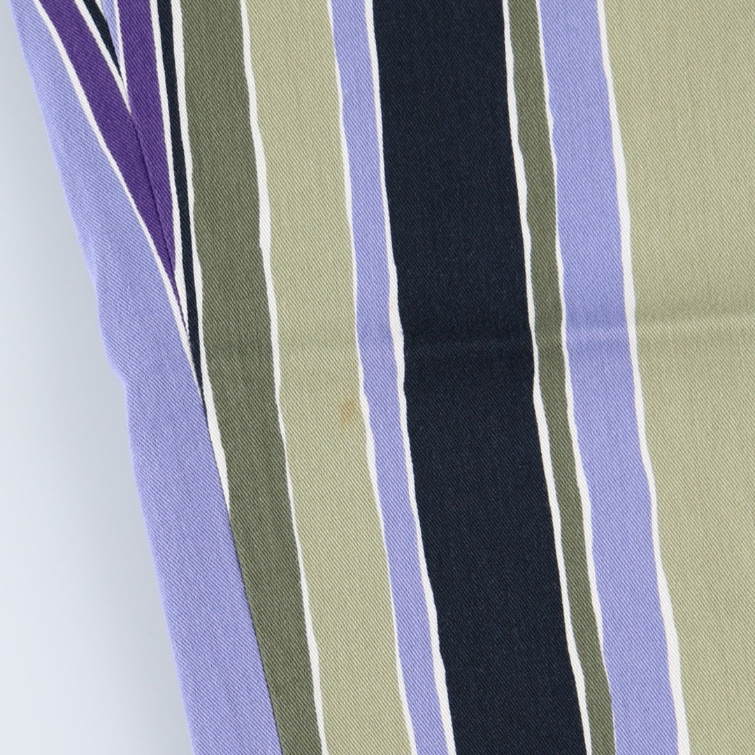 agnes b. PARIS striped cotton pants, made in France, women's size M (equivalent to w26). cotton navy blue type Vintage Second Hand