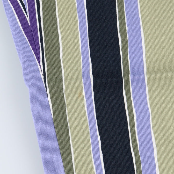 agnes b. PARIS striped cotton pants, made in France, women's size M (equivalent to w26). cotton navy blue type Vintage Second Hand