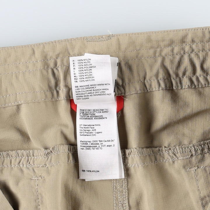 The North Face 2-Way Nylon Pants (Women's Size L) Nylon Beige type Vintage Second Hand