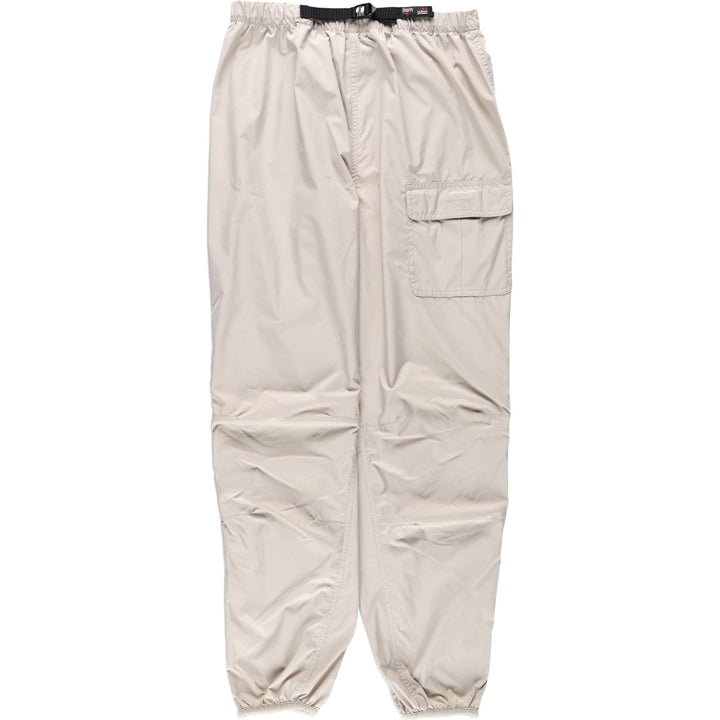 90s-00'S L.L.Bean Warm-Up Pants, Ripstop Nylon Pants, Crinkly Fabric, Women's Size M (approx.) polyester Beige type Vintage Second Hand