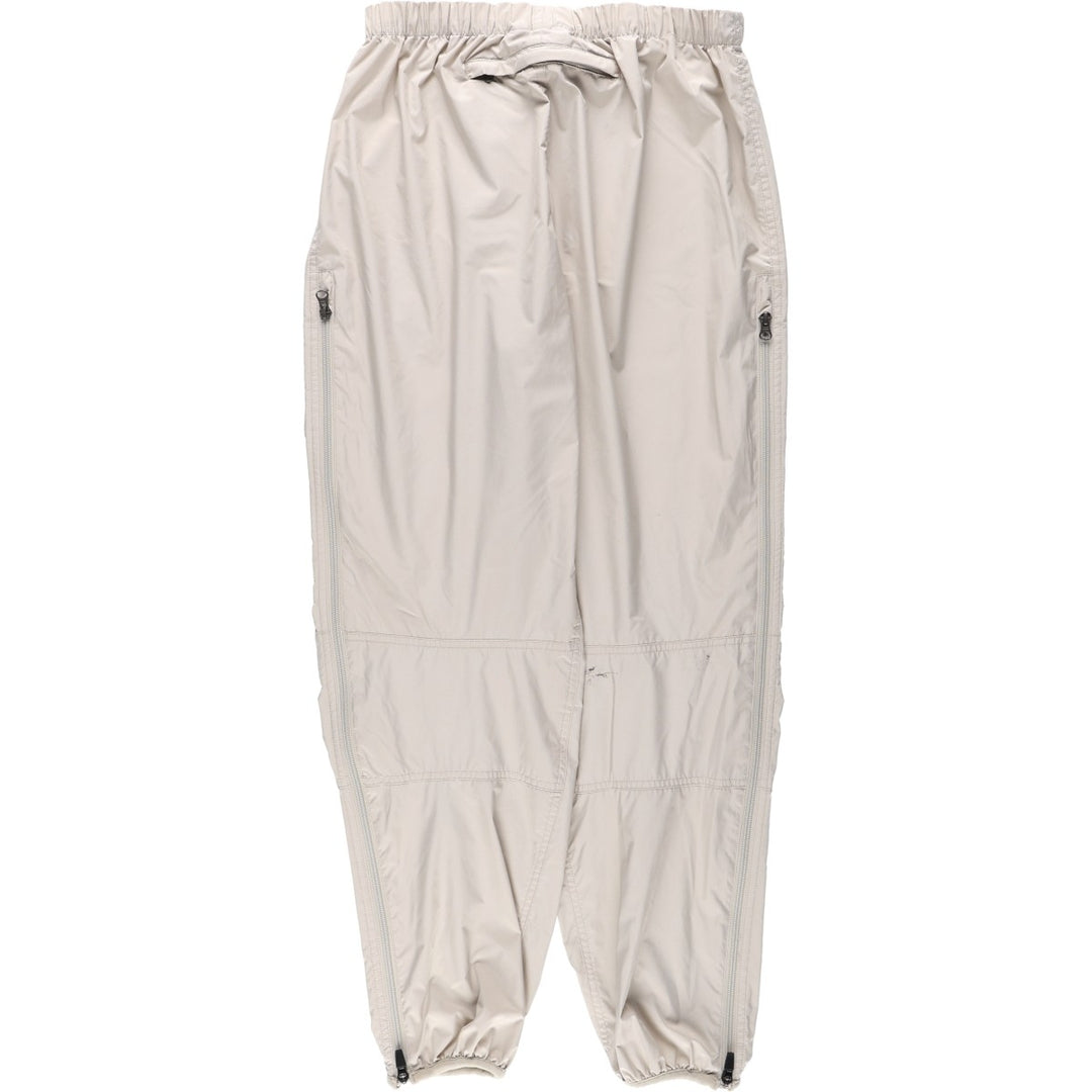 90s-00'S L.L.Bean Warm-Up Pants, Ripstop Nylon Pants, Crinkly Fabric, Women's Size M (approx.) polyester Beige type Vintage Second Hand