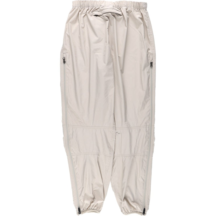 90s-00'S L.L.Bean Warm-Up Pants, Ripstop Nylon Pants, Crinkly Fabric, Women's Size M (approx.) polyester Beige type Vintage Second Hand
