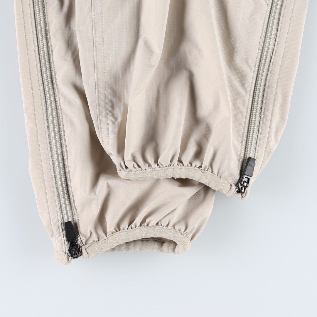 90s-00'S L.L.Bean Warm-Up Pants, Ripstop Nylon Pants, Crinkly Fabric, Women's Size M (approx.) polyester Beige type Vintage Second Hand