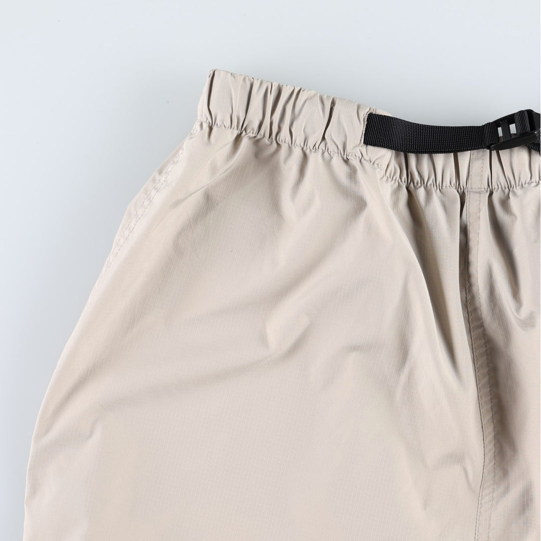 90s-00'S L.L.Bean Warm-Up Pants, Ripstop Nylon Pants, Crinkly Fabric, Women's Size M (approx.) polyester Beige type Vintage Second Hand