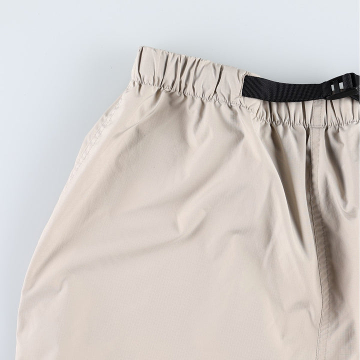 90s-00'S L.L.Bean Warm-Up Pants, Ripstop Nylon Pants, Crinkly Fabric, Women's Size M (approx.) polyester Beige type Vintage Second Hand