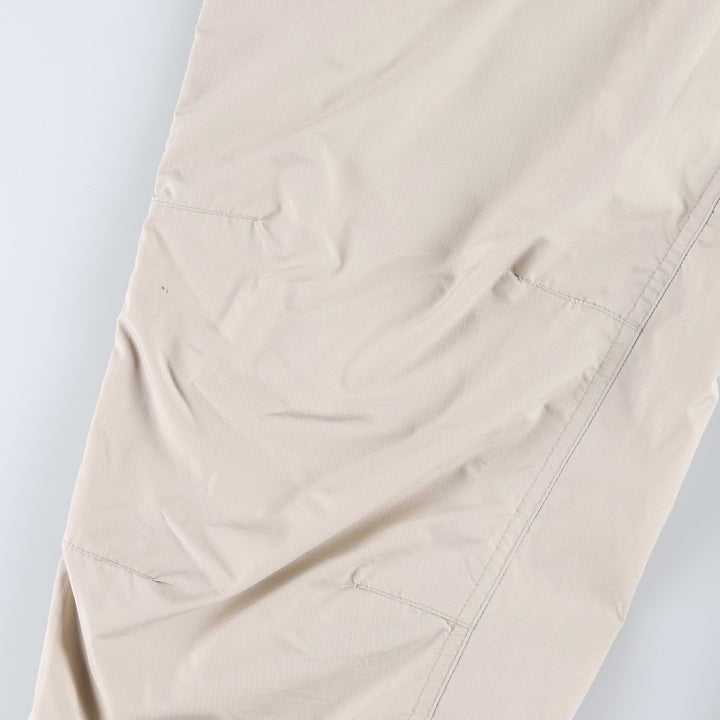 90s-00'S L.L.Bean Warm-Up Pants, Ripstop Nylon Pants, Crinkly Fabric, Women's Size M (approx.) polyester Beige type Vintage Second Hand
