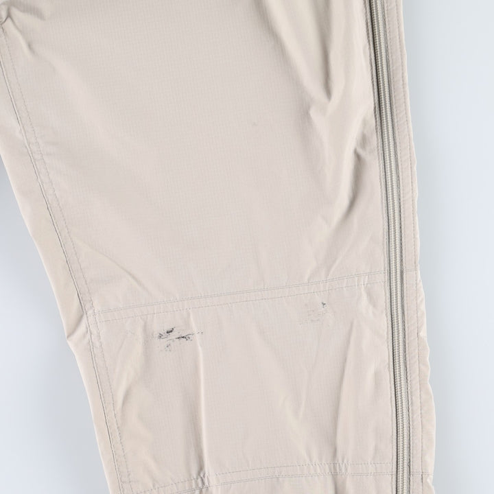 90s-00'S L.L.Bean Warm-Up Pants, Ripstop Nylon Pants, Crinkly Fabric, Women's Size M (approx.) polyester Beige type Vintage Second Hand