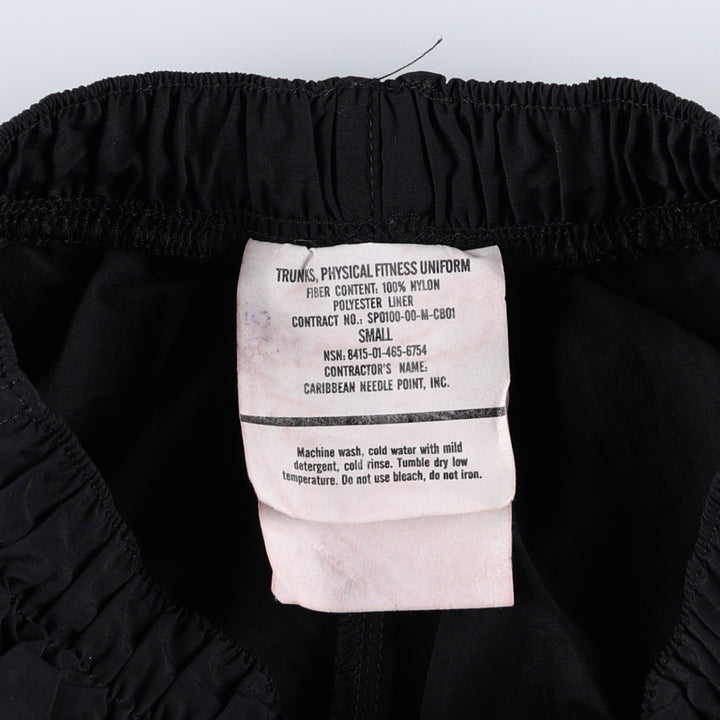2000'S US Army Military Training Shorts, Made in USA, Size Small (equivalent to Women's Size S) Nylon black type Vintage Second Hand