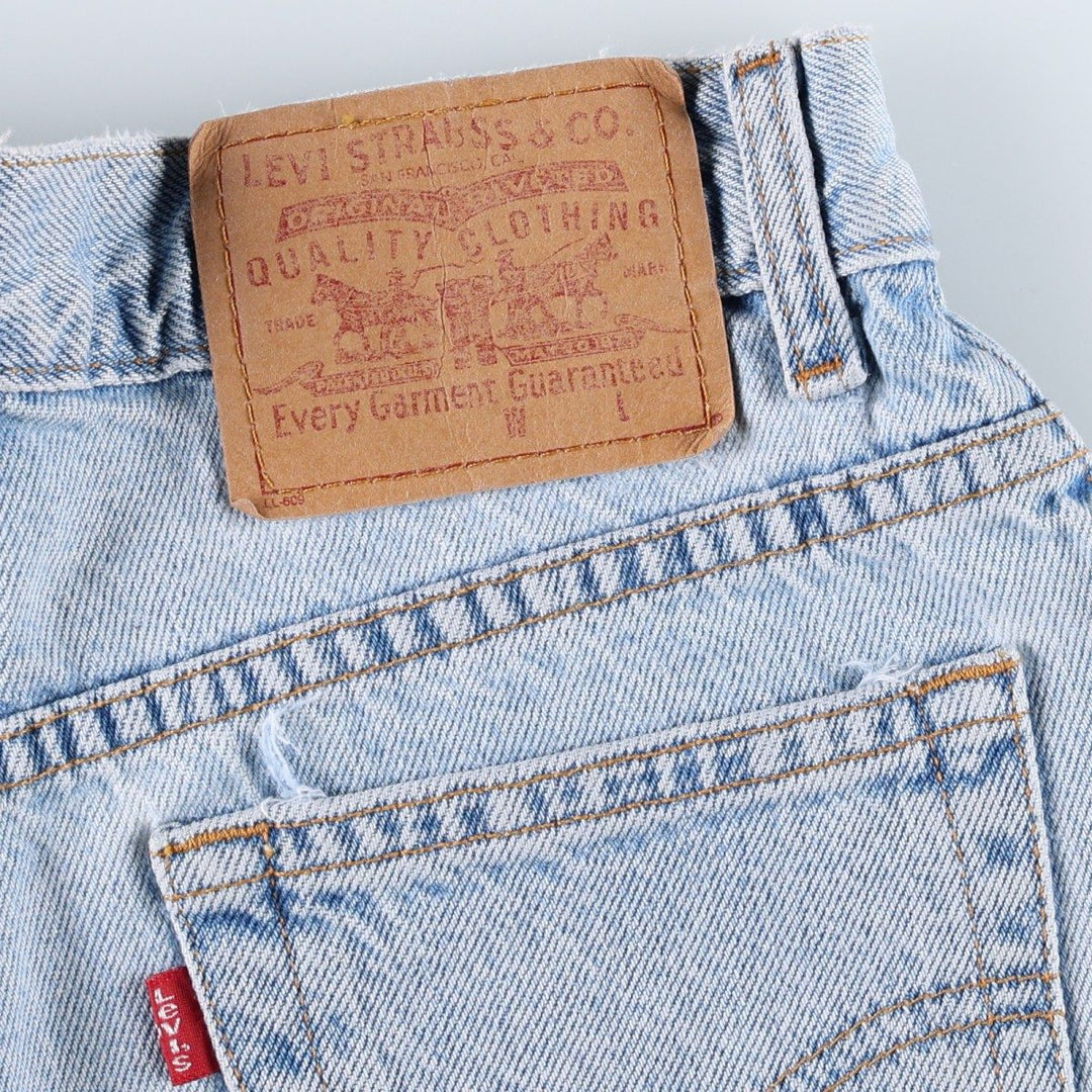 2000'S Levi's denim shorts, women's size M (equivalent to W26), zipper fly. cotton blue type Vintage Second Hand