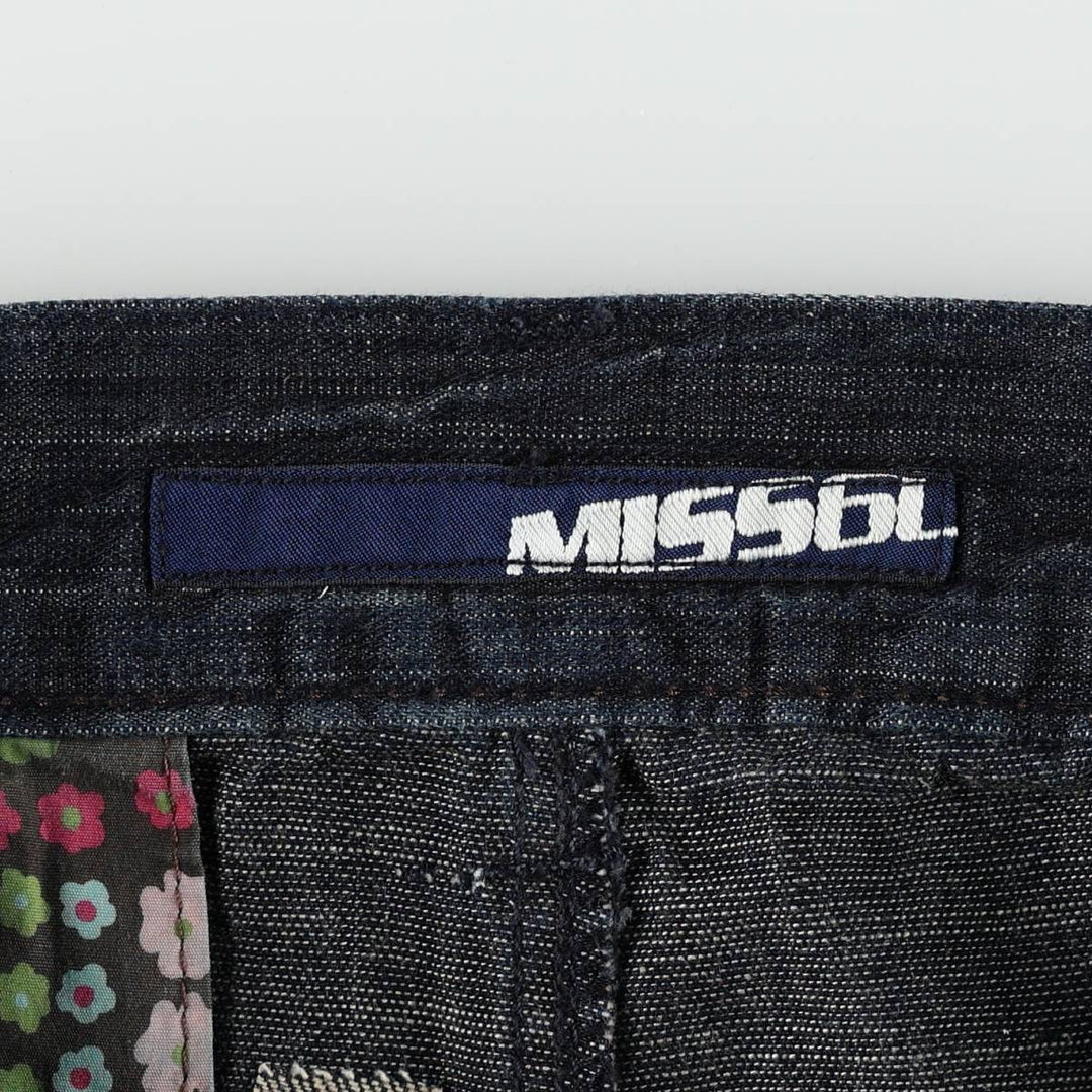 MISS SIXTY denim shorts, Italian-made, women's size L (equivalent to W30). cotton Navy blue Vintage Second Hand