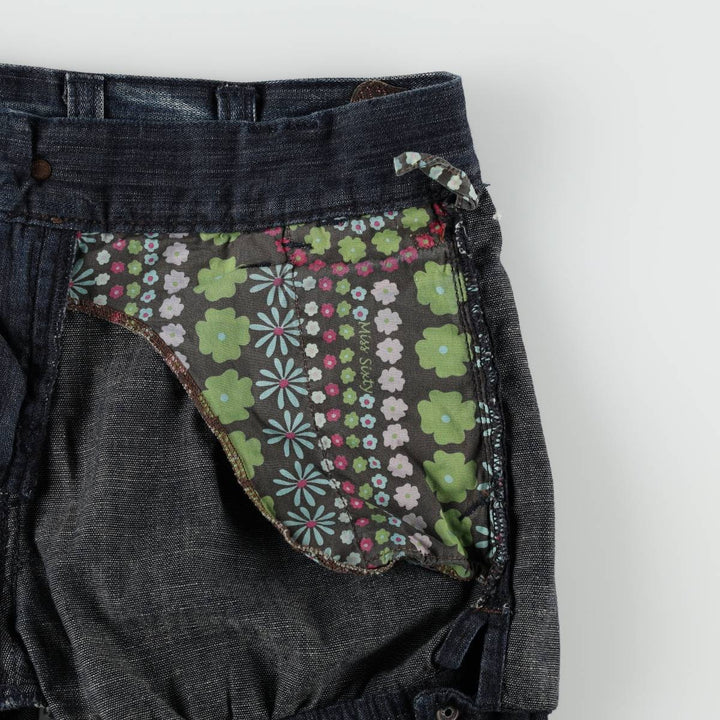 MISS SIXTY denim shorts, Italian-made, women's size L (equivalent to W30). cotton Navy blue Vintage Second Hand