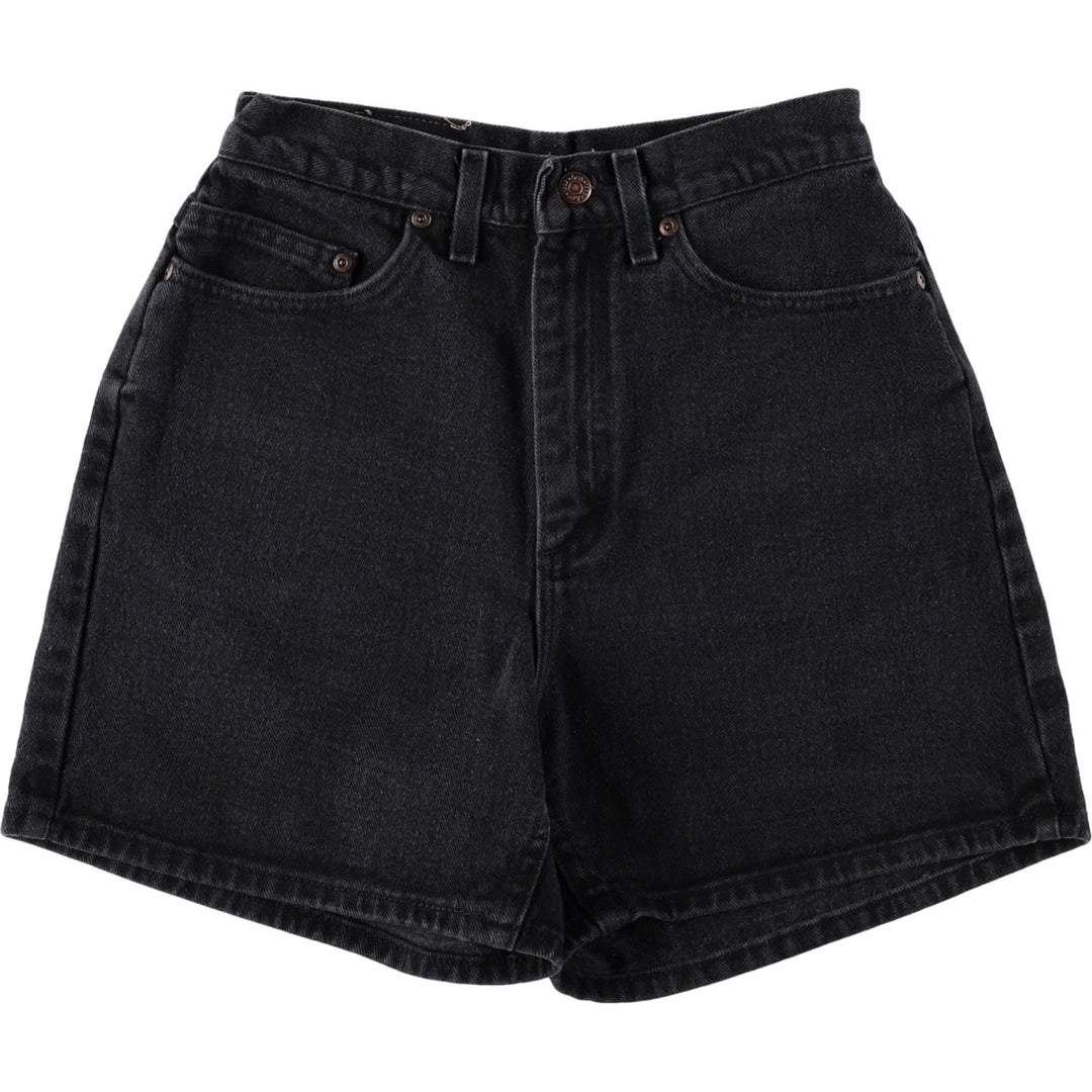 Lee denim shorts, made in the USA, women's size L (equivalent to W27). cotton black type Vintage Second Hand
