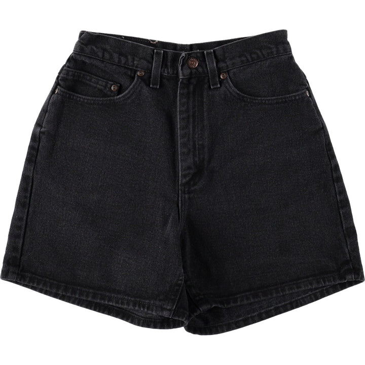 Lee denim shorts, made in the USA, women's size L (equivalent to W27). cotton black type Vintage Second Hand