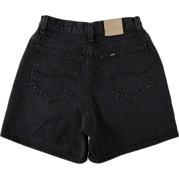 Lee denim shorts, made in the USA, women's size L (equivalent to W27). cotton black type Vintage Second Hand