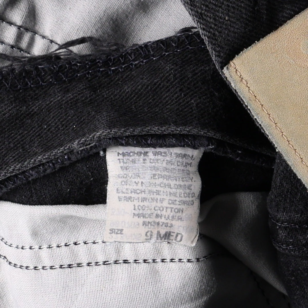 Lee denim shorts, made in the USA, women's size L (equivalent to W27). cotton black type Vintage Second Hand