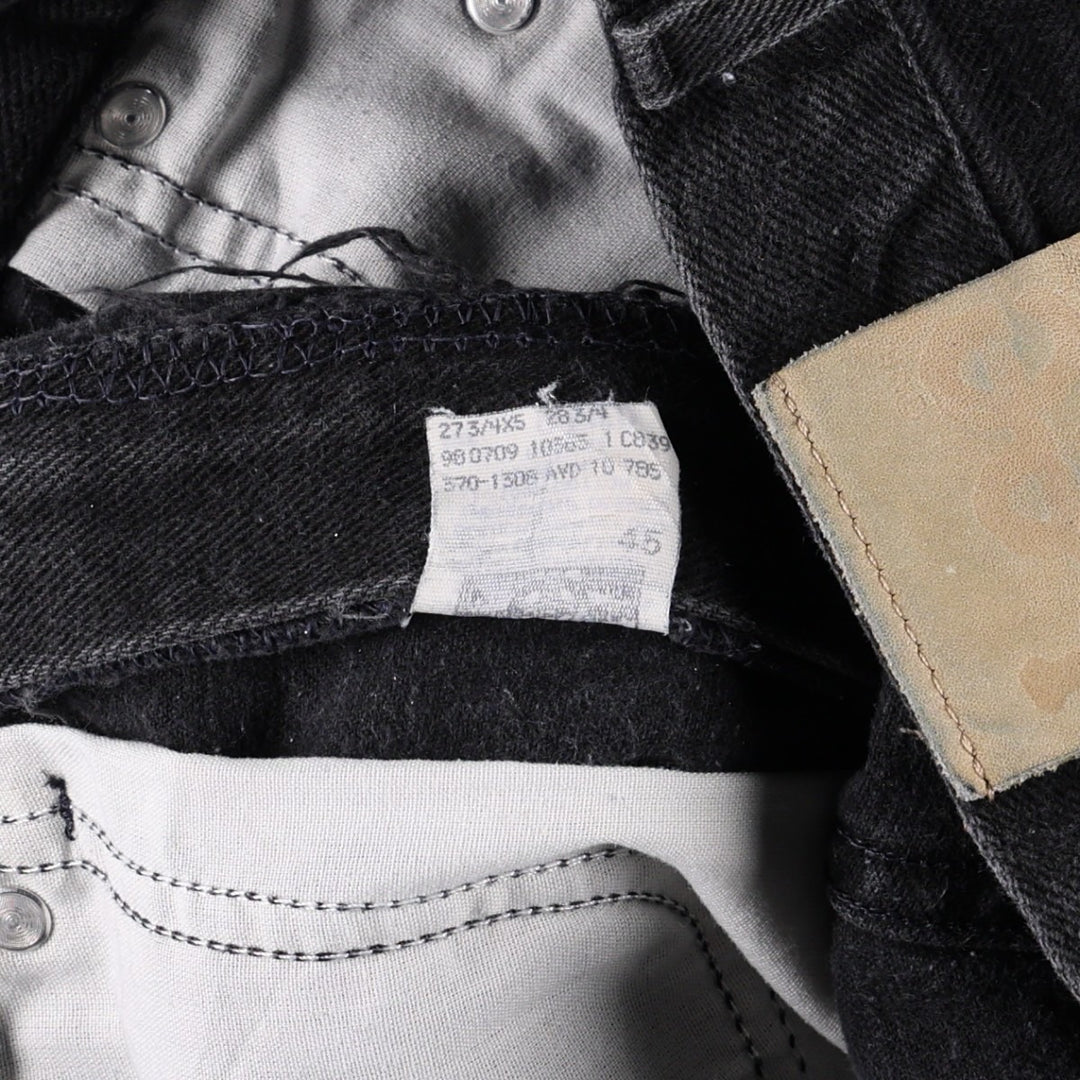 Lee denim shorts, made in the USA, women's size L (equivalent to W27). cotton black type Vintage Second Hand