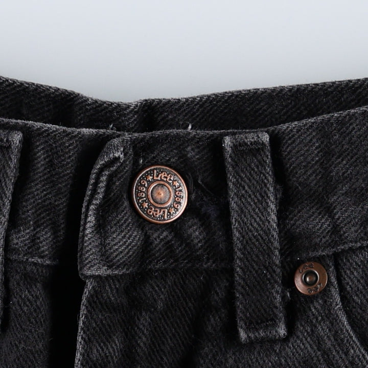 Lee denim shorts, made in the USA, women's size L (equivalent to W27). cotton black type Vintage Second Hand