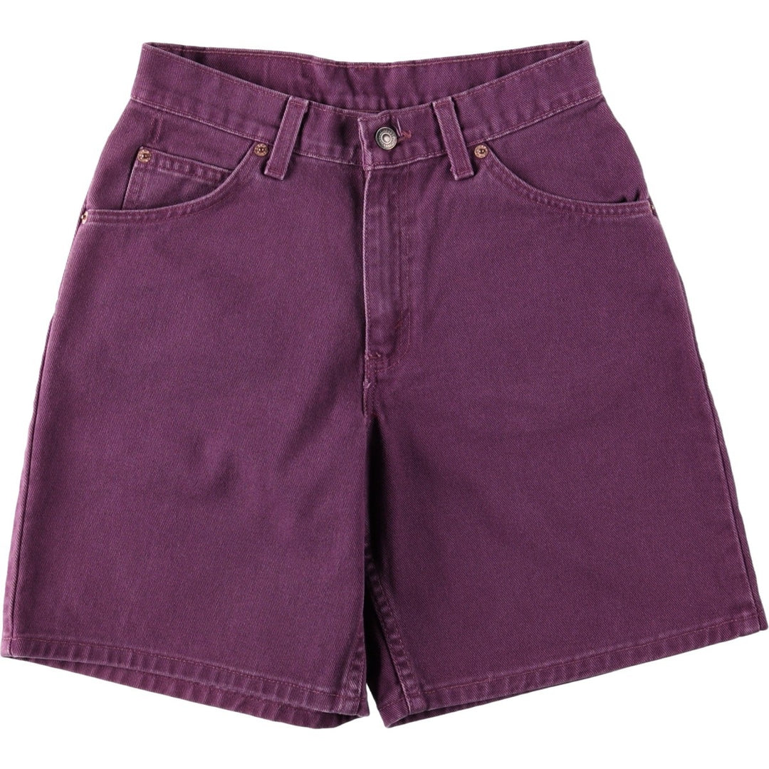 1990'S Levi's 37950-4382 Relaxed Fit Denim Shorts, Made in USA, Women's Size L (equivalent to W27), Vintage. cotton purple type Vintage Second Hand