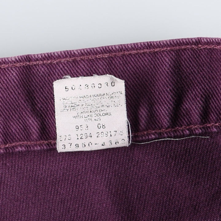 1990'S Levi's 37950-4382 Relaxed Fit Denim Shorts, Made in USA, Women's Size L (equivalent to W27), Vintage. cotton purple type Vintage Second Hand