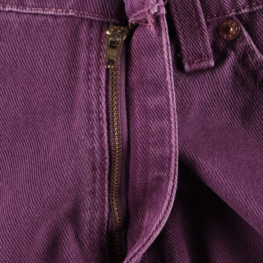 1990'S Levi's 37950-4382 Relaxed Fit Denim Shorts, Made in USA, Women's Size L (equivalent to W27), Vintage. cotton purple type Vintage Second Hand