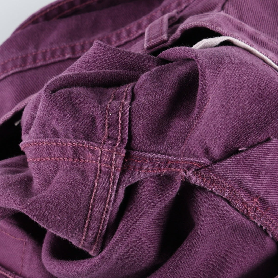 1990'S Levi's 37950-4382 Relaxed Fit Denim Shorts, Made in USA, Women's Size L (equivalent to W27), Vintage. cotton purple type Vintage Second Hand