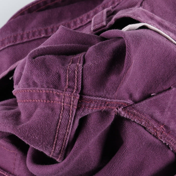 1990'S Levi's 37950-4382 Relaxed Fit Denim Shorts, Made in USA, Women's Size L (equivalent to W27), Vintage. cotton purple type Vintage Second Hand