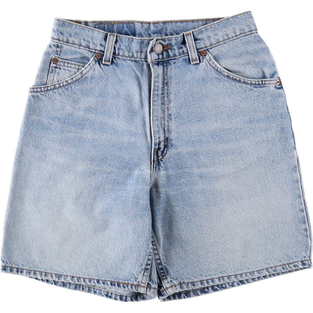 1990'S Levi's 36951-0703 Denim Shorts, Made in USA, Women's Size L (W28 equivalent), Vintage. cotton blue type Vintage Second Hand