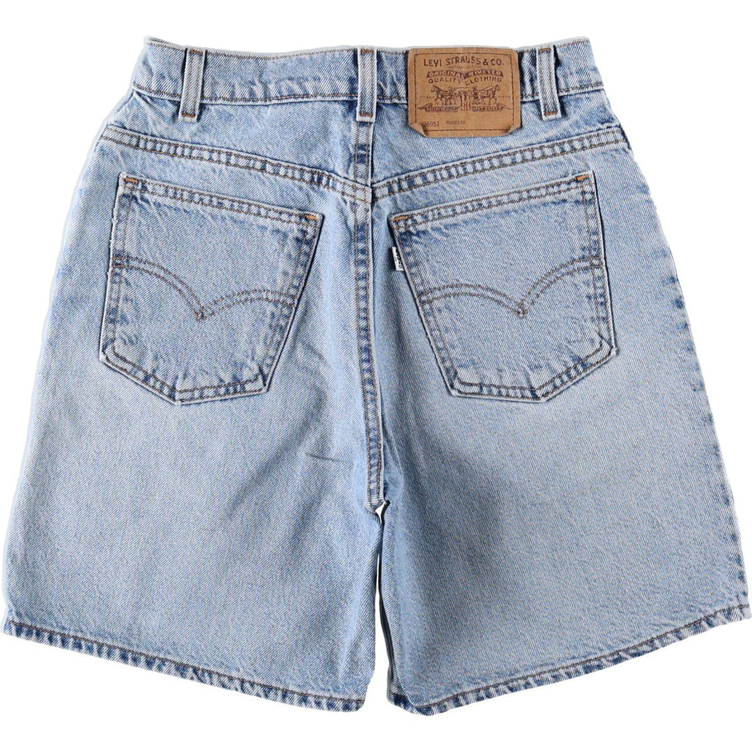 1990'S Levi's 36951-0703 Denim Shorts, Made in USA, Women's Size L (W28 equivalent), Vintage. cotton blue type Vintage Second Hand