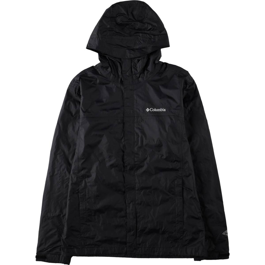 Columbia OMNI-TECH Mountain Parka Shell Jacket Men's M size Nylon black type Vintage Second Hand