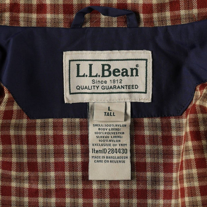 90s-00'S LLBean Mountain Jacket, Shell Jacket, Men's Size L Nylon navy blue type Vintage Second Hand