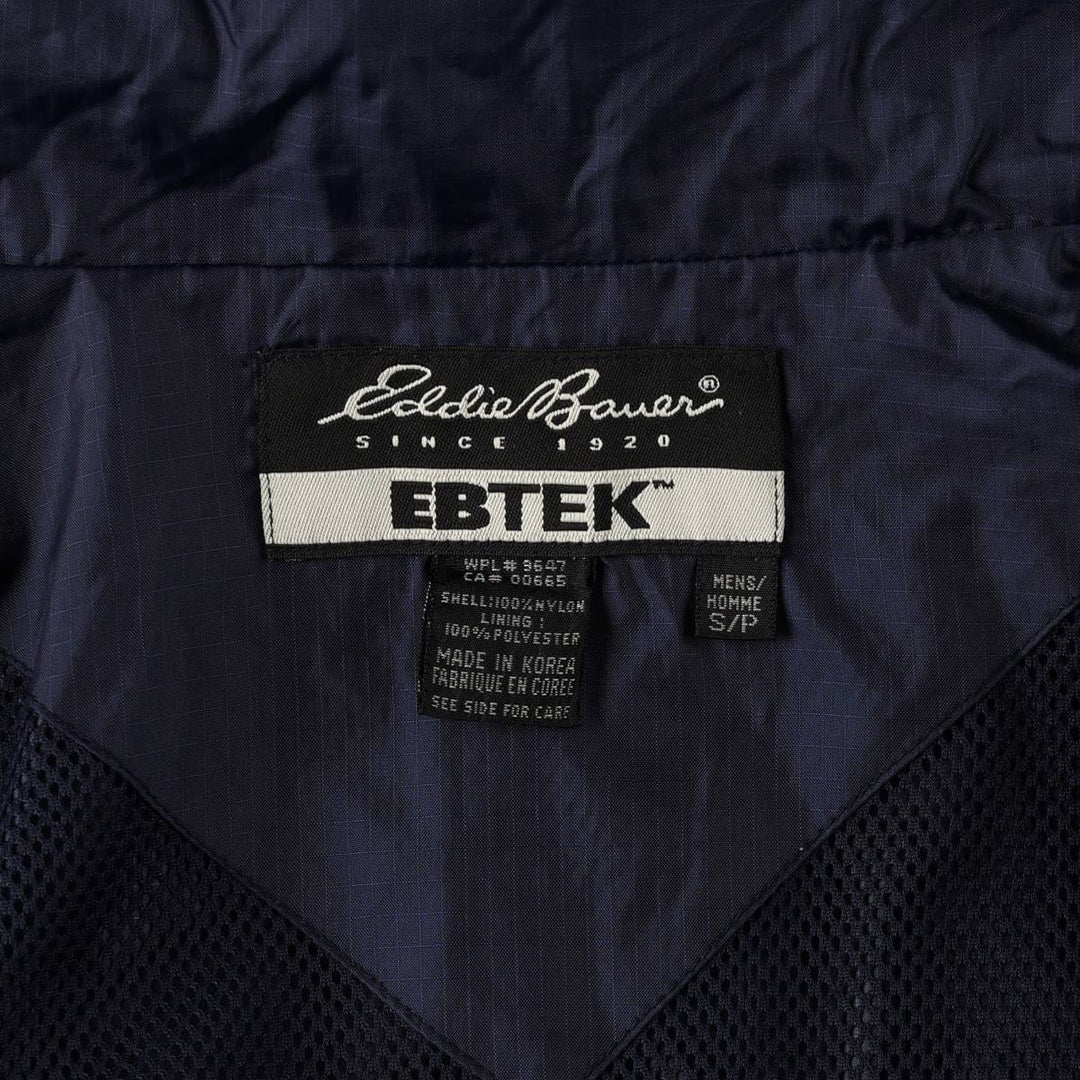 1990'S Eddie Bauer EBTEK Mountain Jacket Shell Jacket Men's Size S (approx.) Nylon navy blue type Vintage Second Hand
