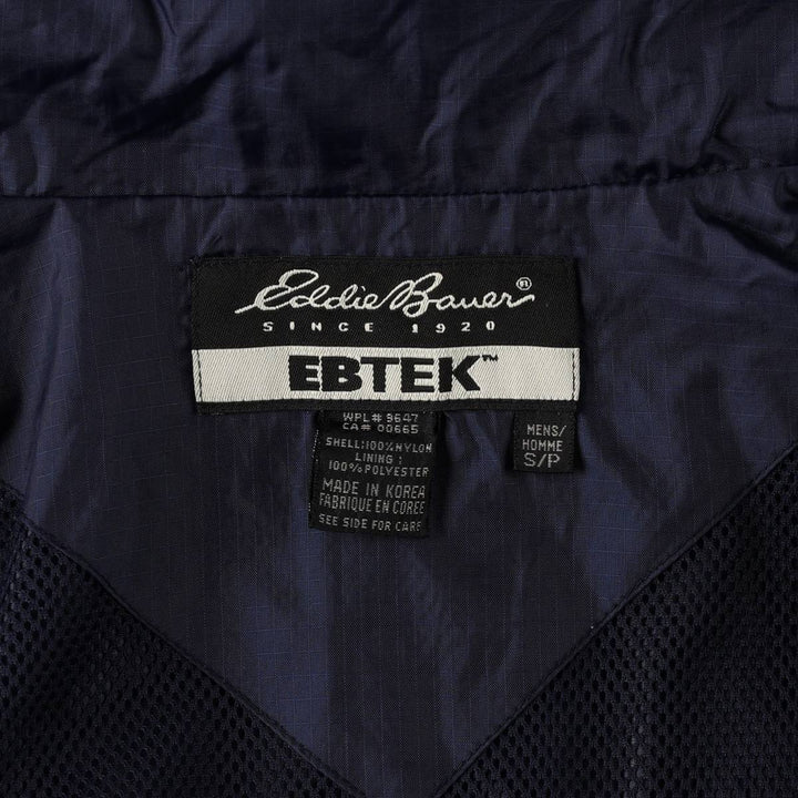 1990'S Eddie Bauer EBTEK Mountain Jacket Shell Jacket Men's Size S (approx.) Nylon navy blue type Vintage Second Hand